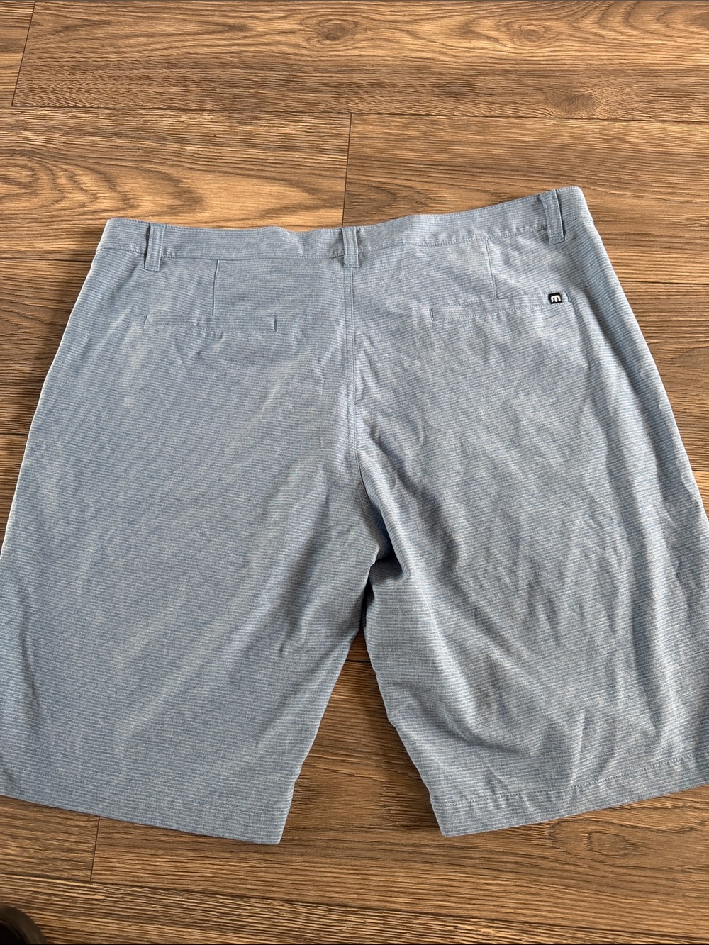 Travis Mathew Heathered Sky Blue Flat-Front Shorts - Picture 6 of 6